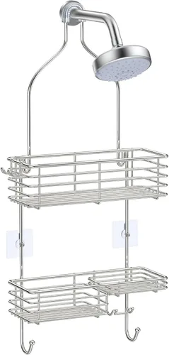 SMARTAKE Organizador colgante para cabezal de ducha, organizador de estante de ducha de baño a prueba de óxido, acero inoxidable SUS201 sobre el