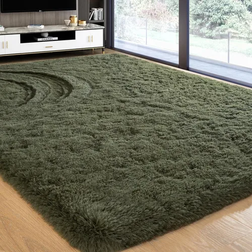 Miniatura 50 de Alfombra de área Softlife para sala de estar, alfombra lanuda mullida y esponjosa de 6 x 9 pies en color azul para dormitorio de niñas y niños, Azul