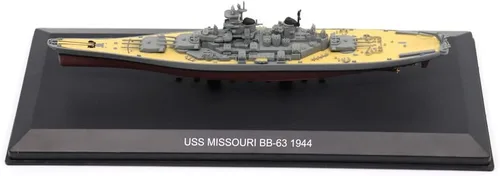 Miniatura 9 de Motor city classics 1:1250 Escala militar fundida a presión coleccionable USS Missouri BB-63 1944 Acorazados legendarios Modelo Militaria