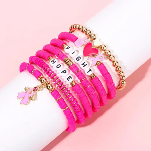 Miniatura 99 de Surfer Heishi - Pulseras apilables para mujer, apilables, de vinilo arcoíris, disco de arcilla, pulseras elásticas para la amistad, joyería bohemia