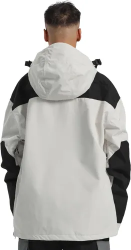 Miniatura 34 de GSOU SNOW Chaqueta de esquí para hombre, abrigo de nieve para snowboard, cálido, invierno, impermeable, con capucha