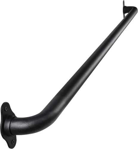 Miniatura 11 de Barandillas de mano para escaleras de montaje en pared de 12 pulgadas para interiores, pasamanos de tubo de metal de 1 pie, barandilla de seguridad