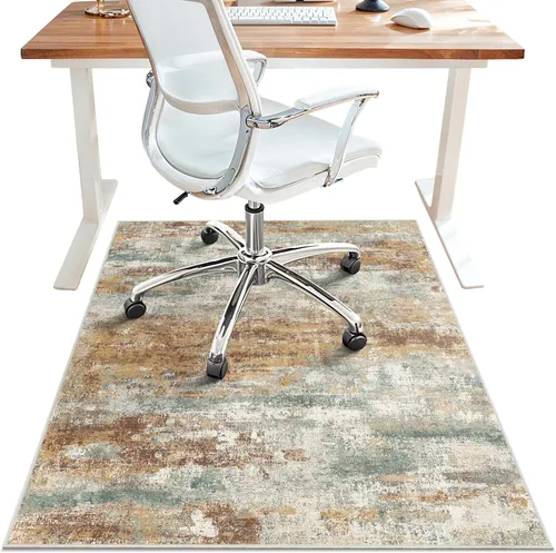 Miniatura 10 de Tapete para silla de oficina para piso de baldosas de madera dura, tapetes abstractos de escritorio de 36" x 48" para silla de oficina sobre sillas