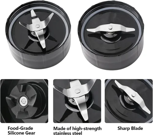 Miniatura 2 de Piezas de repuesto compatibles con Magic Bullet serie MB1001 de 250 W – Juego de accesorios de repuesto para licuadora prémium