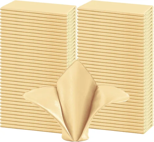 Miniatura 9 de 50 servilletas de tela de satén color burdeos, servilletas cuadradas de 20 x 20 pulgadas, servilletas de mesa de tela suave y lisa, servilletas