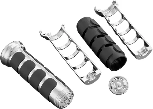 Kuryakyn 6183 Premium ISO Manillar Puños para Acelerador y Embrague: Motocicletas Honda Gold Wing GL1800 y F6B 2006-19 con empuñaduras Cromado