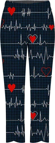 Miniatura 5 de Sharemen Pantalones de verano para mujer, pantalones largos de lino, cómodos, de algodón, casual, con estampado de bolsillo, cintura alta
