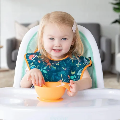 Miniatura 2 de Bumkins Baberos para niña o niño, SuperBib para bebés y niños pequeños de 6 a 24 meses, imprescindibles para comer, alimentar, suministros de C4 All
