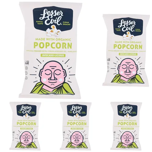 Miniatura 30 de LesserEvil Palomitas de maíz orgánicas "Avocado-licious", exclusivo de Amazon, calidad premium, mínimamente procesado, sin aceite vegetal, 4.6