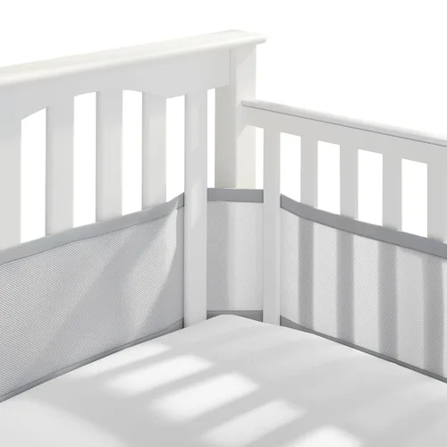Miniatura 18 de BreathableBaby Forro de malla transpirable para cunas de tamaño completo, malla clásica de 3 mm, blanco (Tamaño 4FS cubre 3 o 4 lados)