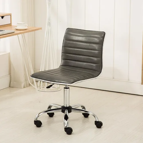 Miniatura 2 de Roundhill Furniture Fremo Chromel - Silla de oficina ajustable con elevación de aire, color gris