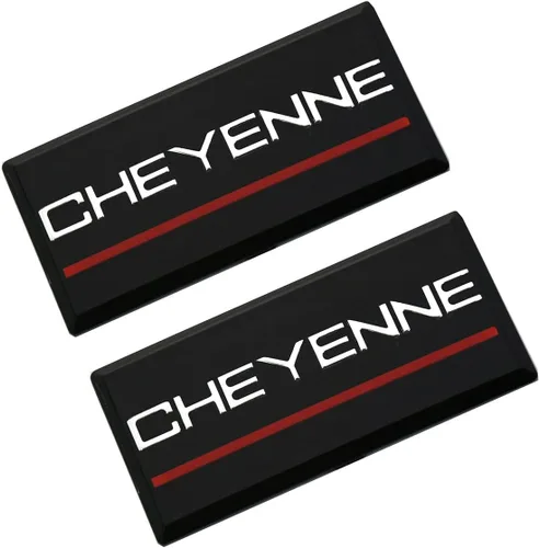 Miniatura 3 de 2X 88-98 Emblema de Pilar del Techo de Cheyenne 3D Placa de Nombre con Adhesivo Lateral de Reemplazo para Cheyenne (Negro Amarillo)