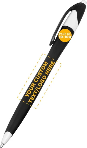 Miniatura 15 de DISCOUNT PROMOS Juego de 10 bolígrafos de oficina de plástico de dos tonos, paquete a granel, tinta negra, ideal para oficina, escuela, negocios