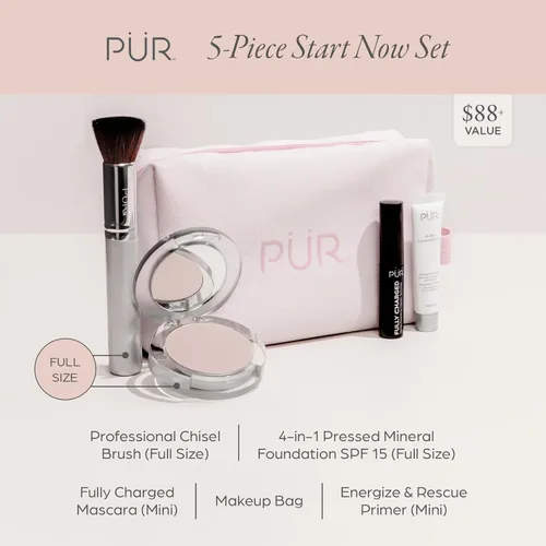 Miniatura 2 de PÜR Minerals Multitasking Essentials Kit - Makeup Gift Set Includes 4-in-1 Correcting Primer, Fully Charged Mascara, 4-in-1 Pressed Mineral Powder &
