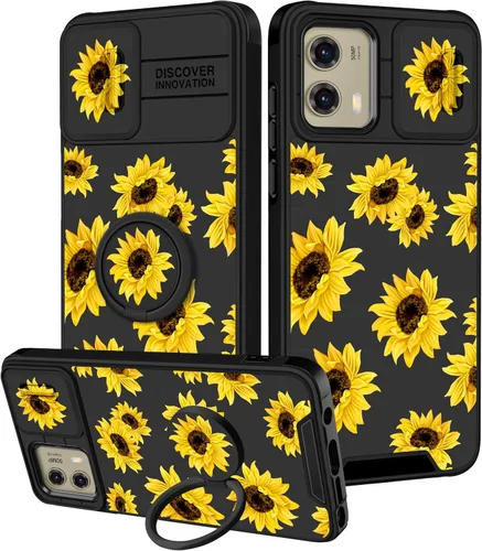 Miniatura 27 de Funermei Funda para Moto G Play 4G 2024 – Funda para teléfono para mujeres y niñas, diseño único de gato y libros, diseño único con funda