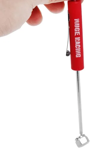 Miniatura 2 de Destornillador de bolsillo de doble extremo y juego ranurado mecánico magnético con clip, mini destornilladores de bolsillo para mecánicos, Rojo