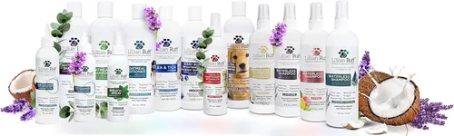 Miniatura 7 de Lillian Ruff Champú blanqueador profesional ultra brillante para perros y acondicionador desenredante para perros sin enjuague - Champú blanqueador