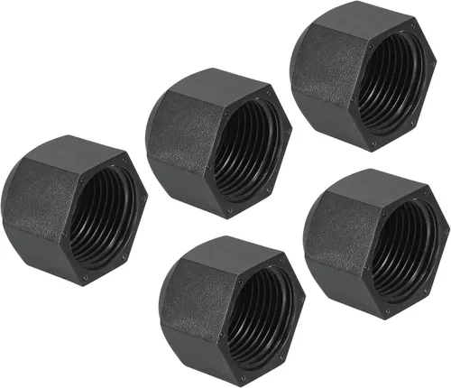 PATIKIL Tapón de plástico de 5/8 pulgadas, rosca hembra 7/8-14UNF, 5 piezas de 45 grados SAE Flare tubo de montaje de válvula tapón para aire