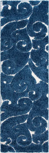Miniatura 21 de SAFAVIEH - Alfombra de la colección Florida Shag - 10 pies redonda, color crema y beige, diseño de pergamino, no suelta pelusa y fácil de limpiar