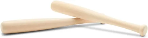 Miniatura 11 de Bate de béisbol de madera 12 Pulgadas Paquete de 2 Bate de madera de béisbol mini sin terminar, bate pequeño, decoración para fiestas, dormitorio