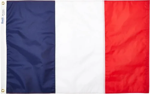 Annin Flagmakers Bandera de Francia fabricada en Estados Unidos según las especificaciones oficiales de diseño de las Naciones Unidas, 2 x 3 pies