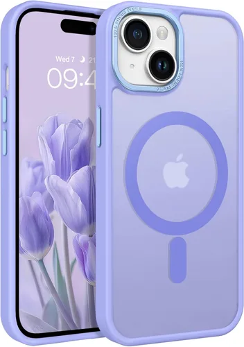 Miniatura 13 de BENTOBEN Funda para iPhone 15, funda para iPhone 15 compatible con MagSafe, funda magnética mate translúcida a prueba de golpes para mujeres
