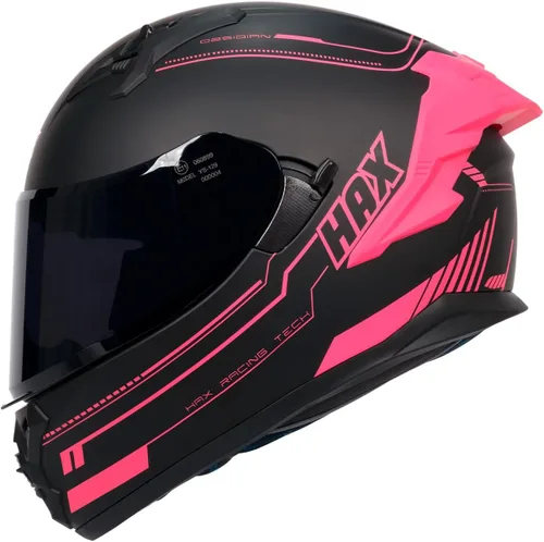 Miniatura 5 de HAX Obsidian Pro Full Face Dual Visor Adult Motorcycle Helmet for Motorbike Street Bike with Pinlock Ready DOT Approved