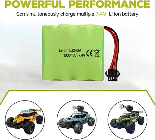 Miniatura 5 de Batería de litio para DE36W DE65 NO.1809 RC Car 1:16 Off-Road Vehículo de tracción en las cuatro ruedas de alta velocidad de escalada Drift Racing