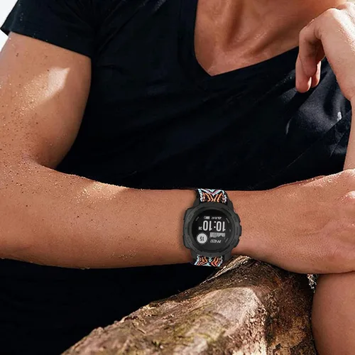 Miniatura 6 de Abanen Correas elásticas de reloj de 0.866 pulgadas para Garmin Instinct 3 de 1.772 pulgadas/2 Solares, correa de nailon elástico suave