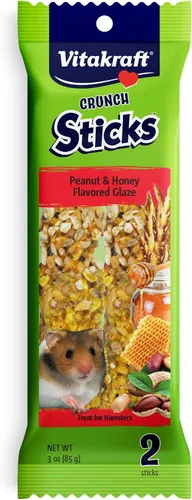 Miniatura 11 de Vitakraft Crunch Sticks Hamster Treats sabor manzana y miel, paquete de 2 palitos masticables crujientes saludables para hámsters y jerbos - Juguete