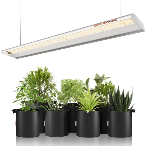 Spider Farmer SF600 Luces LED de Cultivo Cobertura de 2x4 Pies Espectro Completo Similar al Sol Lámpara de Cultivo de Plantas para Plantas de