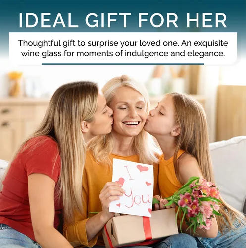 Miniatura 6 de shop4ever Copa de vino con monograma floral con inicial grabada de 16 onzas (B), copa de vino grabada con tallo para mujer, regalo de cumpleaños