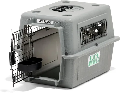 Miniatura 10 de Petmate Sky Kennel - Para aire y viajes, jaula para perros compatible con aerolíneas para mascotas de 50-70 lbs, perrera para perros resistente