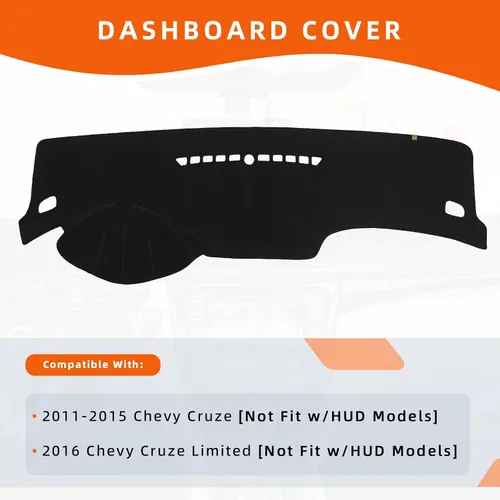 Miniatura 2 de Cubierta de tablero Tapete de salpicadero Compatible con Chevy Cruze 2015-2011 (para transmisión en la izquierda), Alfombra de salpicadero de coche