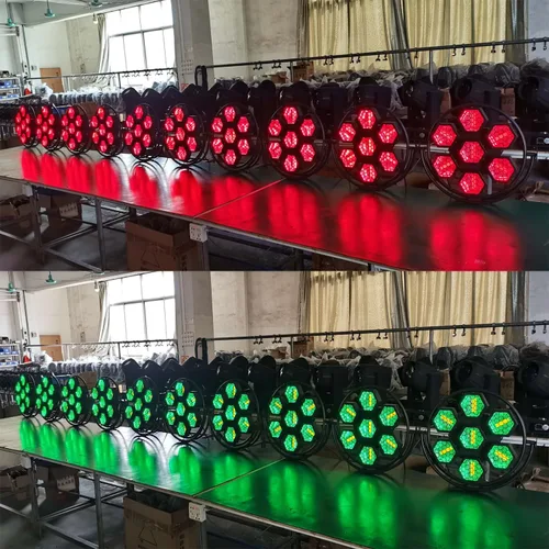 Miniatura 3 de JUNMAN Juego de luces LED de 7 cabezas con efecto de fondo retro para DJ, discoteca, iluminación de escenario 1 pieza Luces de escenario de luz