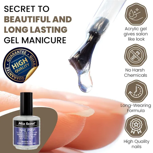 Miniatura 5 de Mia Secret Kit de uñas acrílicas para principiantes - Kit de uñas con polvo acrílico rosa y polvo acrílico transparente con todo - Kit de inicio
