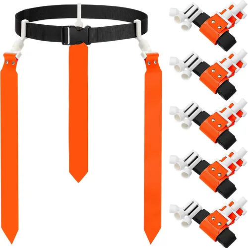 Miniatura 25 de Junkin 6/10 jugadores bandera fútbol conjuntos ajustables cinturones de fútbol y banderas para jóvenes, adolescentes, niños, adultos, jugadores