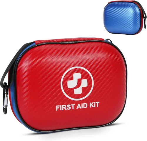 Kit de primeros auxilios pequeño – Kit de emergencia impermeable de 185 piezas para el hogar, automóvil, oficina, viajes, camping, senderismo y al