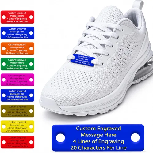 Etiqueta de identificación de zapatos personalizada para corredores, ciclistas y niños, etiqueta de identificación médica de emergencia
