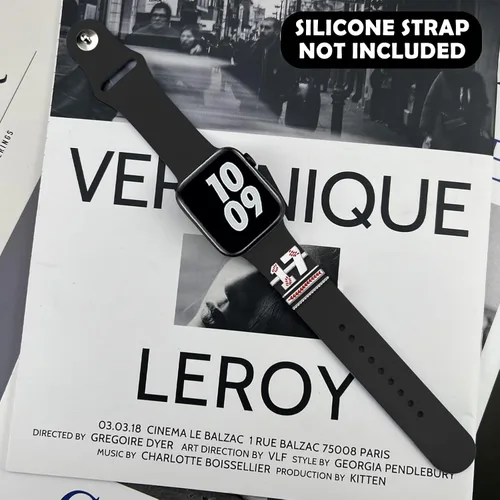 Miniatura 2 de Dijes de reloj de béisbol con números para niños de 00 a 30 atletas de números decorativos compatibles con accesorios de Apple Watch de 1.772 in