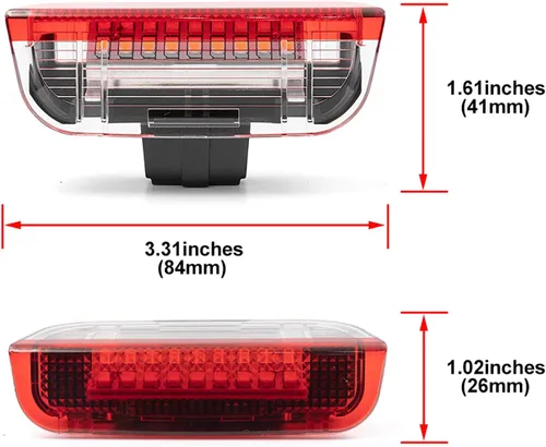 Miniatura 5 de Luces LED de cortesía para VW Passat B6 Golf GTI MK5 MK6 MK7 Jetta, 18-SMD rojo + blanco LED puerta trasera luz de bienvenida luces interiores