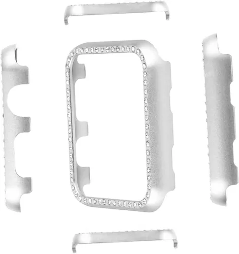 Miniatura 4 de Aleación de aluminio brillante Rhinestone Smartwatch Funda protectora parachoques para serie Sport Edition Plata