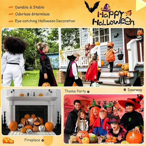 Miniatura 4 de GOFLAME Árbol de Navidad de 6 pies sin luz, árbol de Navidad negro, decoración de Halloween en forma de lápiz, árbol de Halloween con 520 puntas