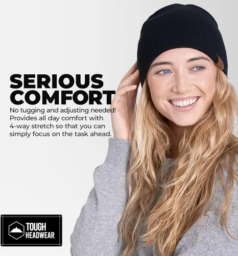 Miniatura 6 de Tough Headwear Daily Knit Beanie – Gorros para hombre – Sombreros de invierno para hombres y mujeres – Sombreros de punto cálidos para clima frío