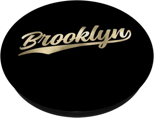 Miniatura 2 de Brooklyn New York Cool NY Retro 1970s Style Gold - PopSockets Grip and Stand for Phones and Tablets
