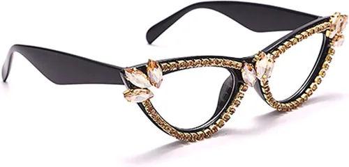 Miniatura 3 de Gafas de lectura con diamantes de imitación brillantes con marco retro con montura de gato