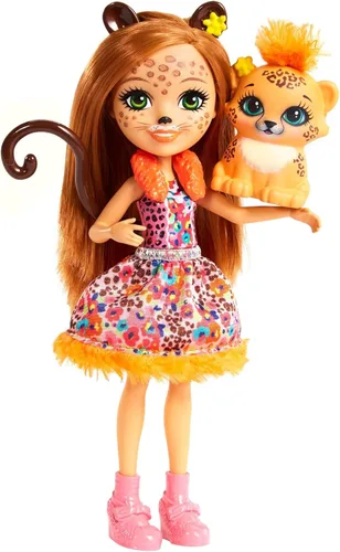 Miniatura 10 de Enchantimals Muñeca de loro Peeki y figura de animal brillante