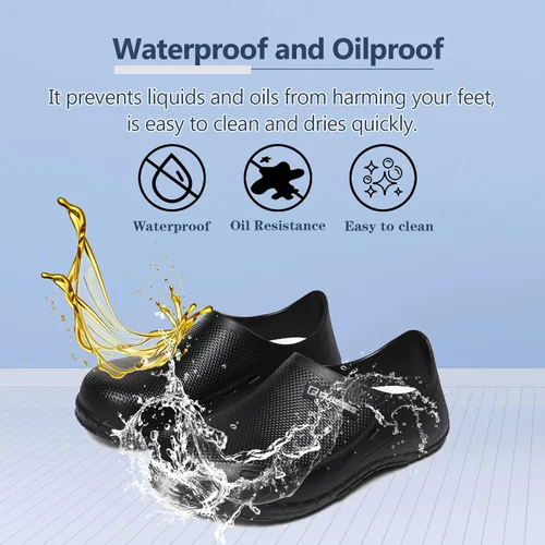 Miniatura 5 de Chef Shoes for Men Zapatos para Cocina Hombres Non Slip Work Shoes Women Clogs Comfortable Nursing Nurse Croc Shoes for Food Service Unisex Indoor