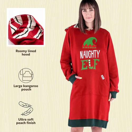 Miniatura 158 de Lazy One Sudadera con capucha de gran tamaño, ropa de dormir cómoda, vestido de suéter para mujer