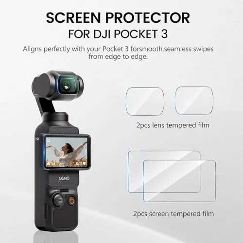 Miniatura 3 de DJI Osmo Pocket 3 - Funda protectora para lente de pantalla, 3 ranuras de almacenamiento de filtro CPL/ND, protege el cardán de impactos, compatible